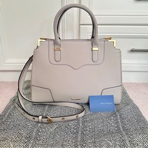 NWOT Rebecca Minkoff Gray Putty Amorous Satchel